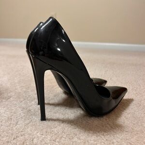 Gianmarco Lorenzi patent leather Black stiletto Heels